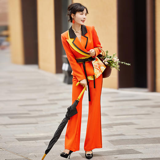 1202064 烟岚云秀 高端TR厚斜纹裤子 雾境 商品图2