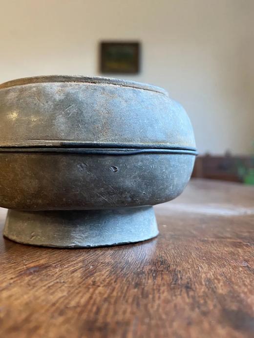 锡质圆饼式老朴粉盒，顺丰包邮 商品图2