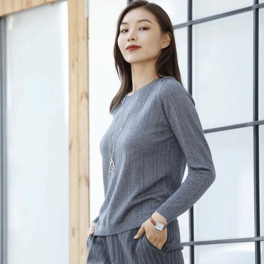 宗洋zongyang女装2021秋冬款羊毛衫长袖套头纯色针织衫毛衫BQK5TB7875-16 商品图1