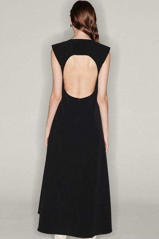 Viktoria Chan | AW2106 Yves wide shoulder dress [无袖露背连衣裙 黑] 商品图4