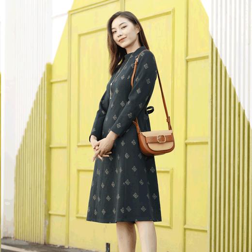 宗洋zongyang女装2021春秋新款连衣裙长袖针织常规显瘦打底裙	BQK3ST7674Y-60 商品图1