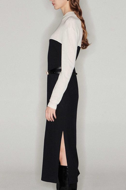 Viktoria Chan | AW2107 Yves patched knit dress [羊毛针织长袖连衣裙 黑白] 商品图2
