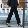 宗洋zongyang女装2021春秋款西装裤长裤直筒宽松黑色裤子BQK5CK7890-04 商品缩略图1