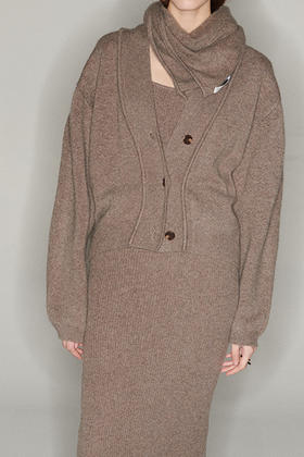 Viktoria Chan | AW2129 Dana cashmere cardigan  [羊绒开衫外套 棕]