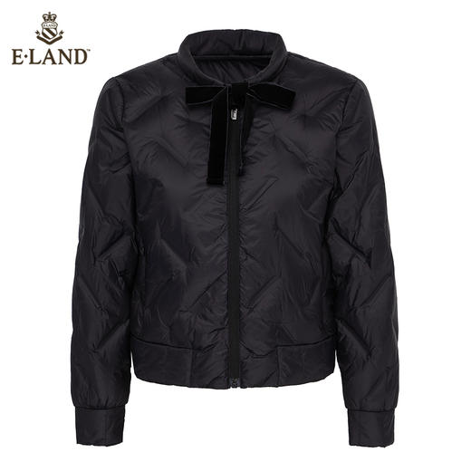 ELAND温柔轻薄领口系带短款羽绒服EEJDB49C3C 商品图4