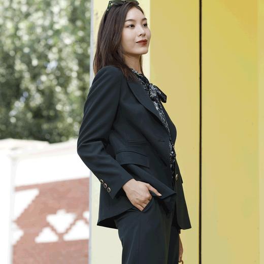 宗洋zongyang女装2021秋季新品外套常规单排扣长袖上衣西服BQK3SS7607-56 商品图2