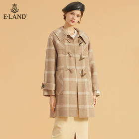 ELAND简约翻领牛角扣羊毛大衣EEJWB4TC3M