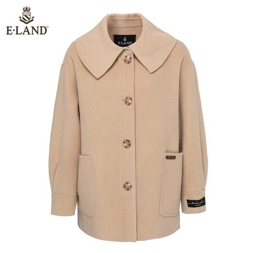 ELAND可爱娃娃领简约纯色休闲毛呢外套EEJWB4TC6M 商品图4