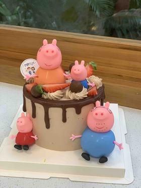 四寸小猪佩奇巧克力奶油蛋糕 下单前请仔细阅读商品详情