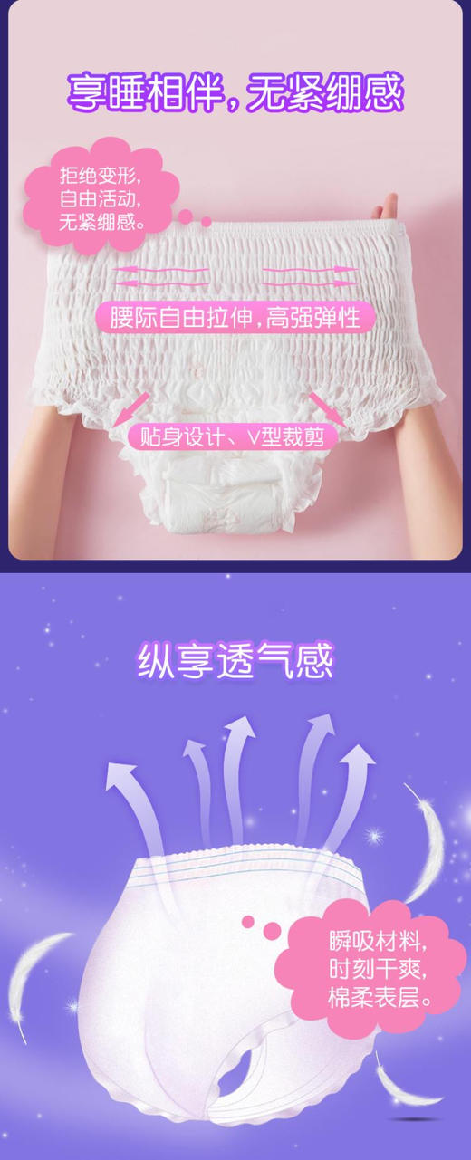 3盒 澳丝婷纯棉甜睡裤 高分子吸收体进口安睡裤
防渗漏干爽舒适3条/盒*3盒= 9条 商品图5