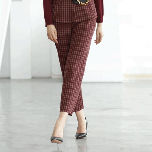 宗洋zongyang女装2021秋季格子休闲裤女士裤子西裤BQK2CK7664-63 商品图1