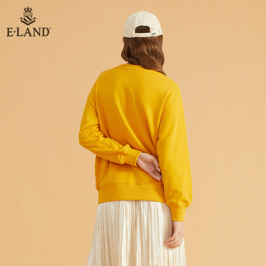 ELAND宽松舒适学院风柯基印花套头卫衣EEMTB49Q4N 商品图2