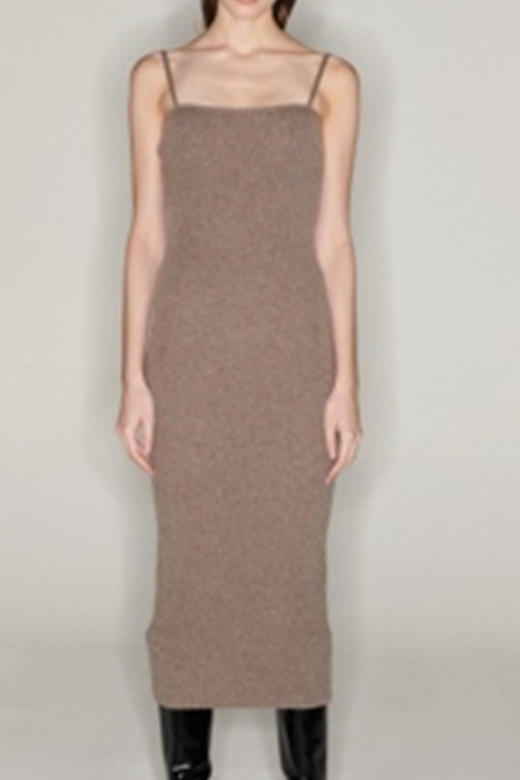 Viktoria Chan | AW2130 Dana cashmere dress [羊绒吊带连衣裙 棕] 商品图0