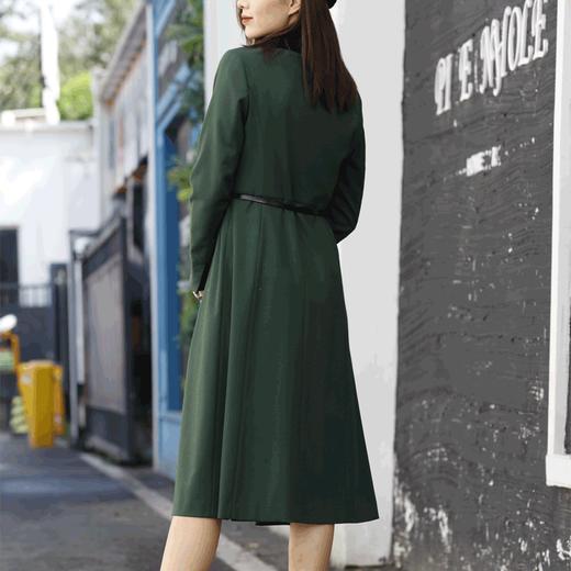 宗洋zongyang女装2021秋冬款衬衫裙长袖收腰常规气质连衣裙BQK3ST7677MZ-56 商品图3