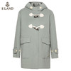 ELAND	甜美纯色中长款牛角扣连帽大衣EEJWB49C2M 商品缩略图4