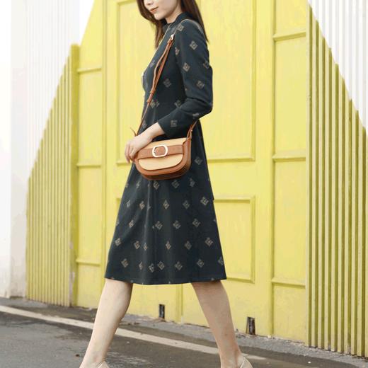 宗洋zongyang女装2021春秋新款连衣裙长袖针织常规显瘦打底裙	BQK3ST7674Y-60 商品图3