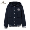 ELAND学院徽章菱纹抽绳纯色连帽卫衣开衫EEMTB4TC6M 商品缩略图4