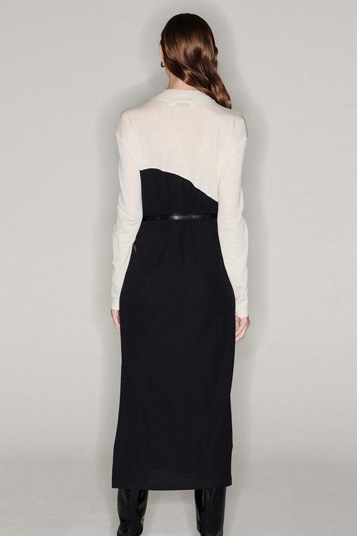 Viktoria Chan | AW2107 Yves patched knit dress [羊毛针织长袖连衣裙 黑白] 商品图3