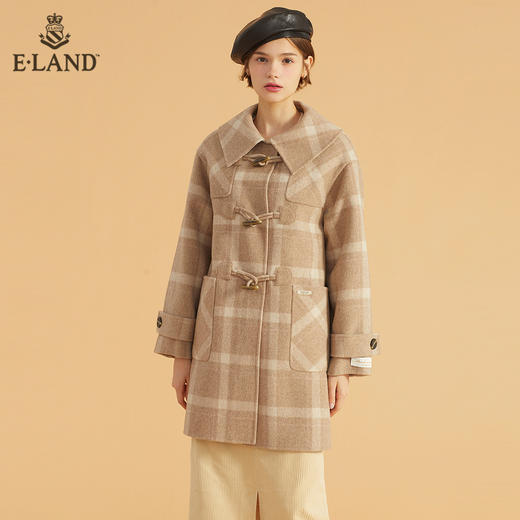 ELAND简约翻领牛角扣羊毛大衣EEJWB4TC3M 商品图2