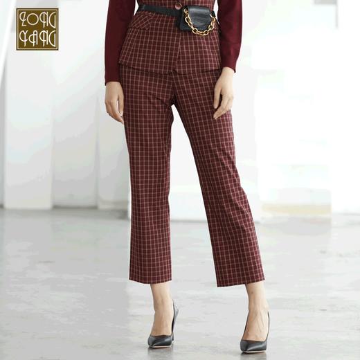 宗洋zongyang女装2021秋季格子休闲裤女士裤子西裤BQK2CK7664-63 商品图0