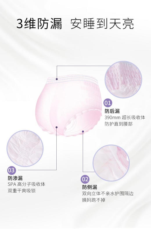 3盒 澳丝婷纯棉甜睡裤 高分子吸收体进口安睡裤
防渗漏干爽舒适3条/盒*3盒= 9条 商品图9