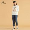 ELAND宽松舒适学院风柯基印花套头卫衣EEMTB49Q4N 商品缩略图1