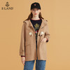 ELAND	甜美纯色中长款牛角扣连帽大衣EEJWB49C2M 商品缩略图2