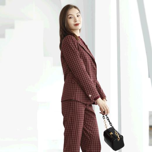 宗洋zongyang女装2021秋季上衣外套格子上衣西服BQK2SS7663-63 商品图2