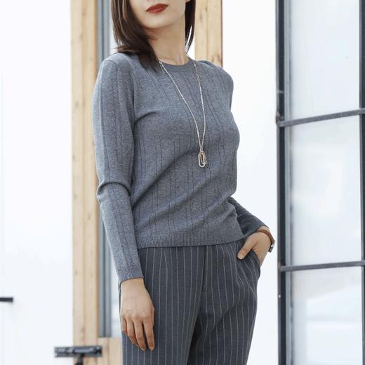 宗洋zongyang女装2021秋冬款羊毛衫长袖套头纯色针织衫毛衫BQK5TB7875-16 商品图2