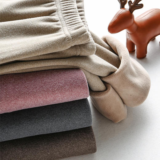 【服饰鞋包】秋冬大码男士中老年加绒加厚保暖内衣套装女速热驼绒裤 商品图3