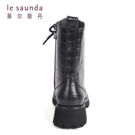 莱尔斯丹秋冬新款系带纹理马丁靴2T46603 商品图8