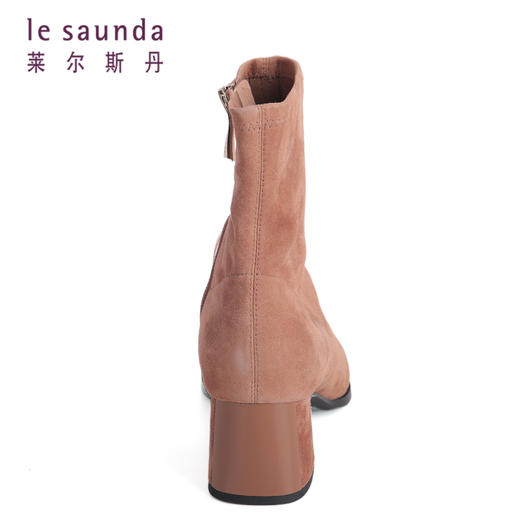 莱尔斯丹真皮粗跟显瘦时尚女靴 2T54704 商品图5