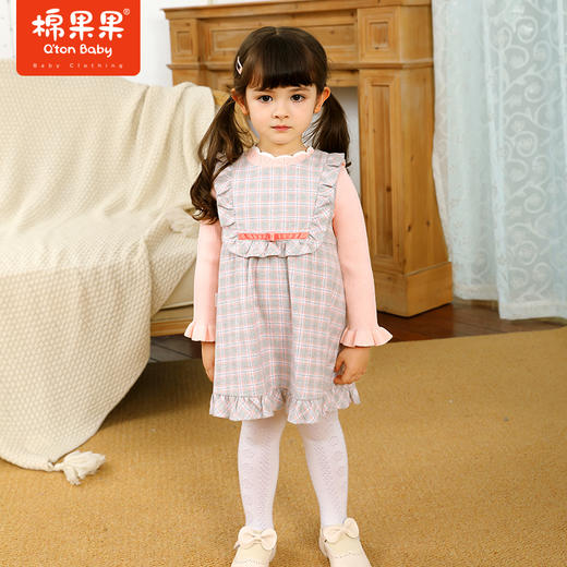 棉果果冬季女童挂里背心连衣裙M422702421728 商品图0
