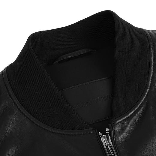 Emporio Armani 阿玛尼背面压印大徽标小羊皮飞行员夹克外套 10290 商品图6