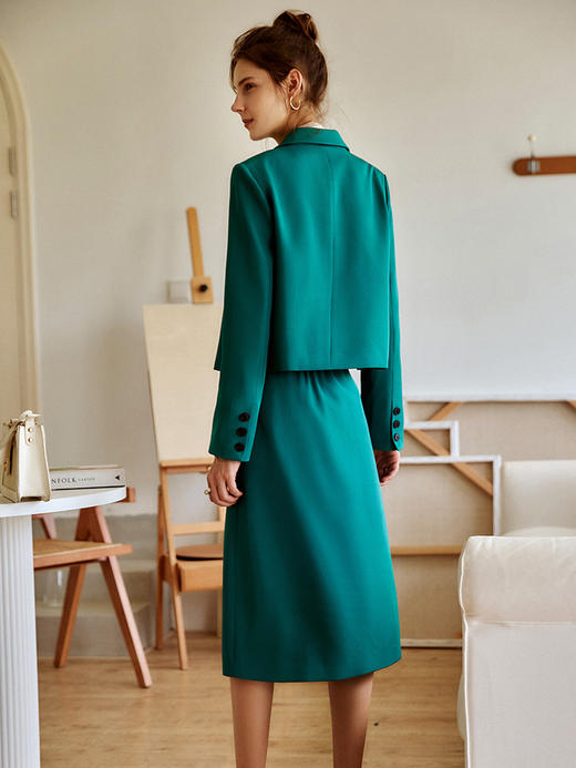 欧芮儿时尚套装女新款2021洋气时髦气质休闲西装裙子两件套 商品图2
