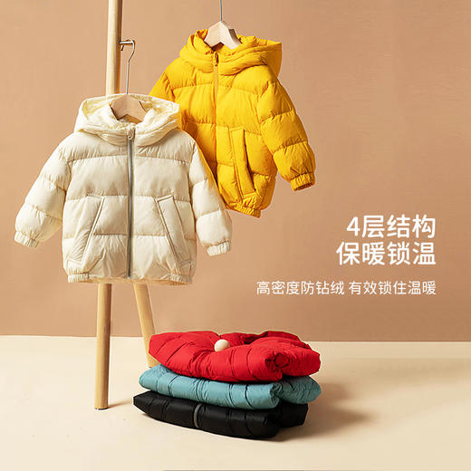 【亲子鹅绒服 黑科技三防面料】  防水防油防污渍 高蓬90%白鹅绒DZW003 商品图2