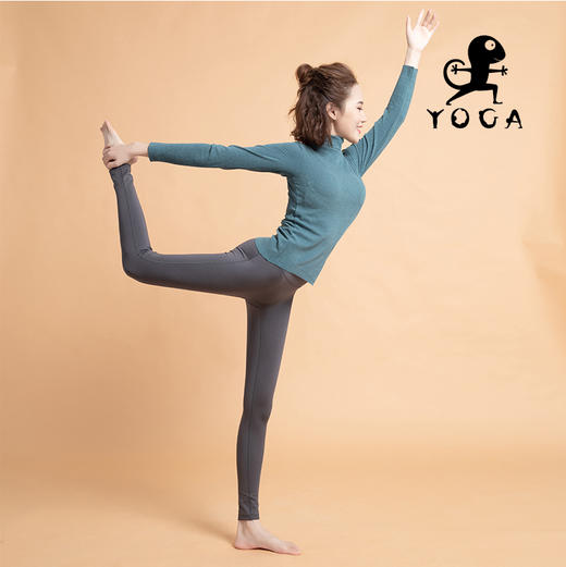 清仓款不退不换【现货秒发】壁虎瑜伽【2110SY0111】半高领加绒高弹长袖（一体式胸垫） 商品图6