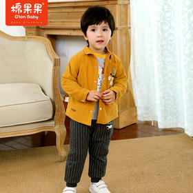 棉果果冬季男童条绒夹棉衬衫M412150821710