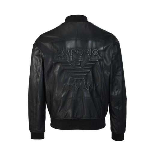 Emporio Armani 阿玛尼背面压印大徽标小羊皮飞行员夹克外套 10290 商品图4