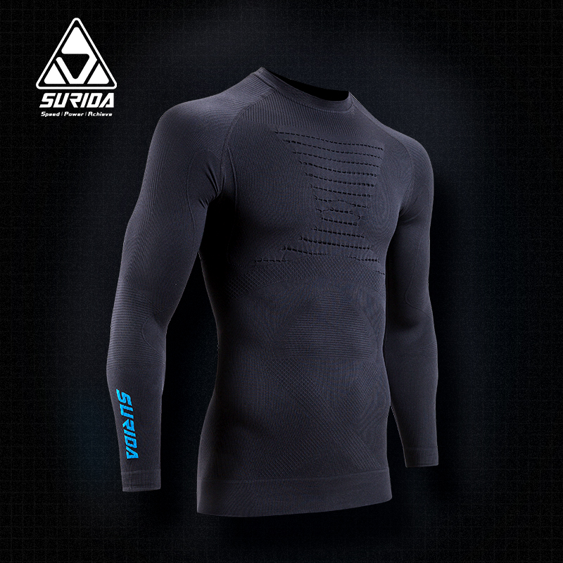 速力达SURIDA飓风多功能运动跑步套装长袖/长裤越野跑步轻量压缩服户外保暖速干