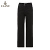 ELAND设计感复古黑色微喇裤毛边EETJB4TC4M 商品缩略图4