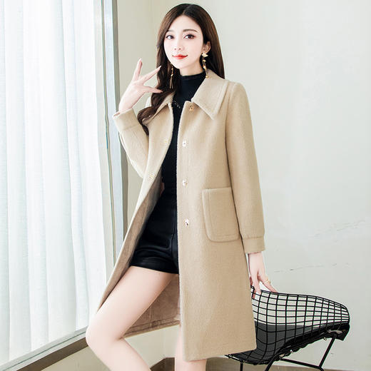 YWE  O21C150加厚保暖钻石貂绒大衣外套 商品图3