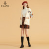 ELAND学院风徽章V领格纹拼接开衫EECKB4TC1C 商品缩略图3