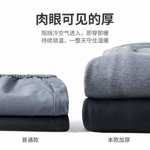 骆驼男装2025秋冬季新款休闲裤男宽松运动裤加绒加厚卫裤保暖长裤DAP510106H_DBP203118B 商品图3