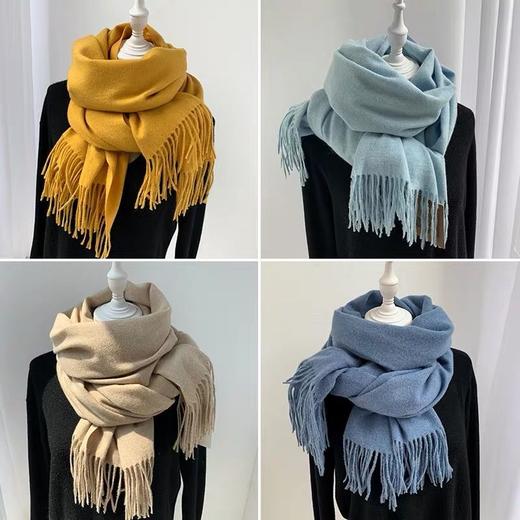 【柔软舒适】围巾女秋冬季韩版学生纯色保暖两用大披肩长款加厚情侣男围脖 商品图8