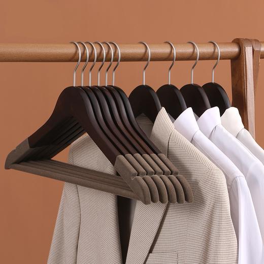 【已下架】积分换购 | 植绒实木家用防滑无痕晾衣架 20支[福利品] 商品图0