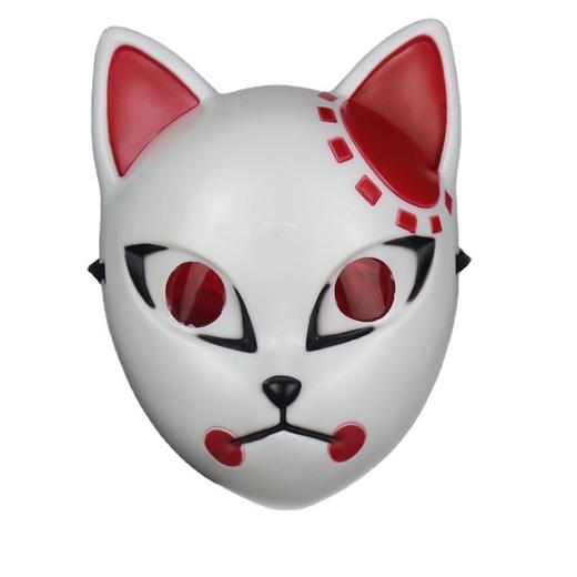 【万圣节装饰】鬼灭之刃发光面具EL发光面具LED发光猫脸面具道具万圣节面具 商品图3
