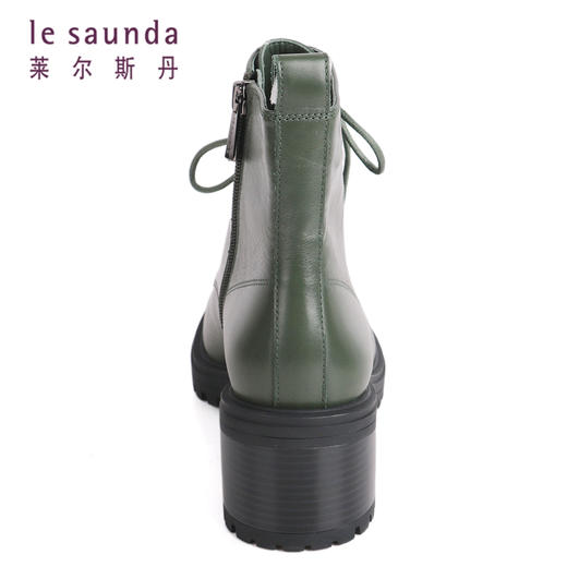 莱尔斯丹秋冬时尚粗跟简约百搭马丁靴2T51033V 商品图5