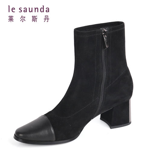 莱尔斯丹真皮粗跟显瘦时尚女靴 2T54704 商品图6