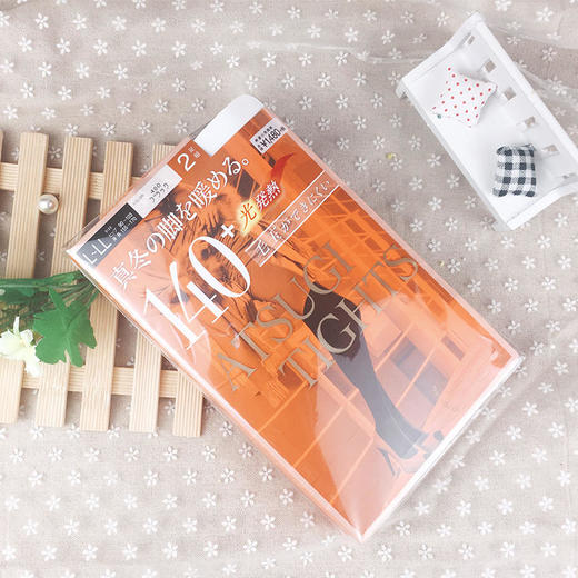 日本厚木ATSUGITIGHTS发热袜子连裤袜140D两双装丝袜黑色 商品图3